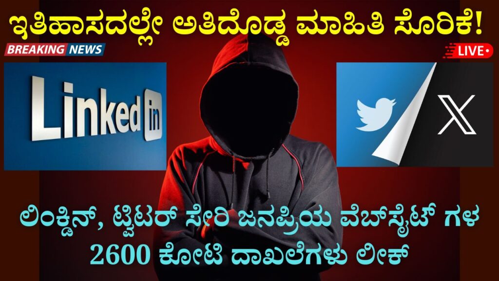 2600 crore records of popular websites including Linkedin, Twitter were leaked
