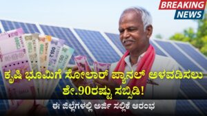 90% subsidy for installing solar panels on agricultural land!