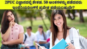 Can those who score 50% in PUC science get admission in engineering