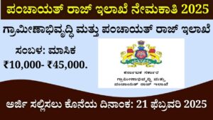 Job openings in the Department of Rural Development and Panchayat Raj 2025