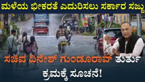karnataka rain emergency health minister response